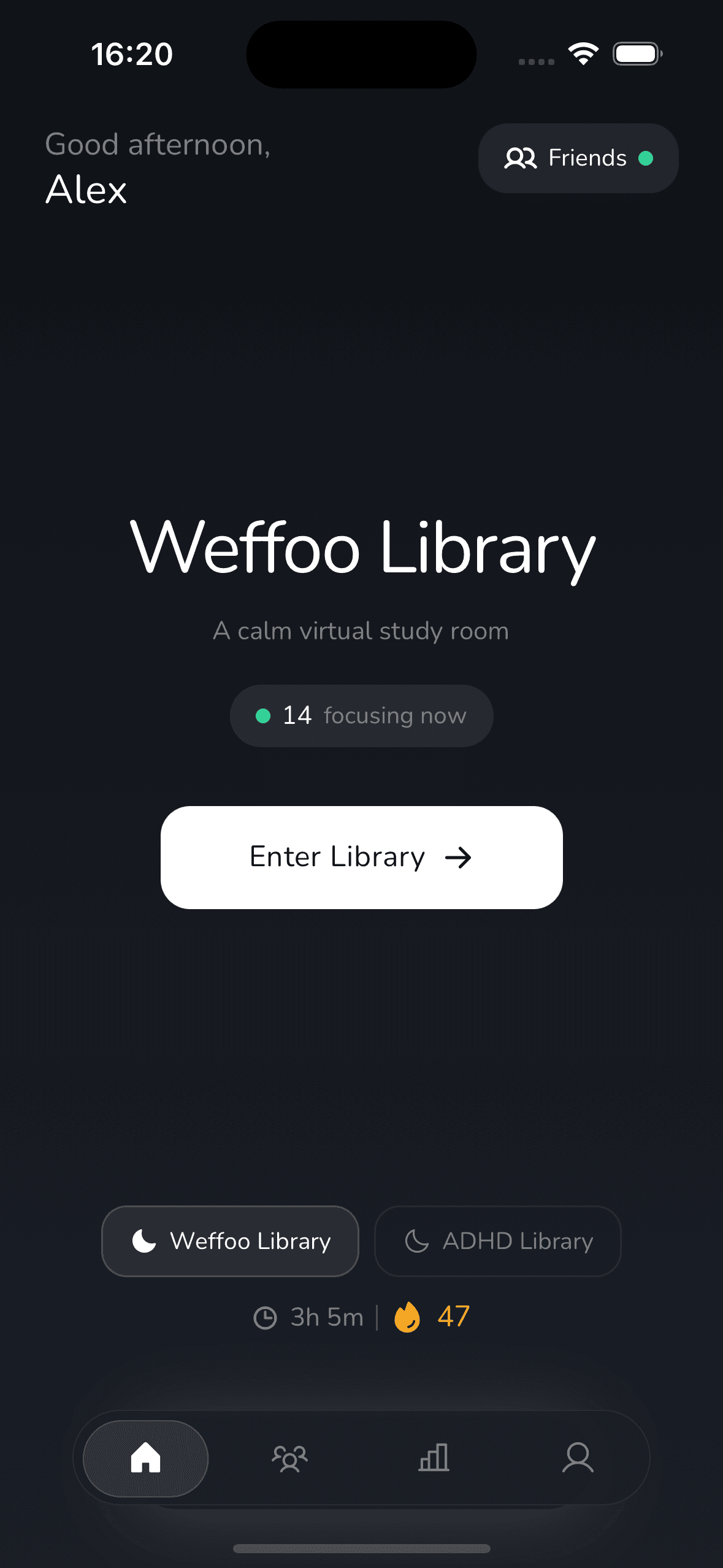 weffoo app home screen